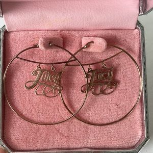 Juicy Couture Rose Gold Plated Hoop Earrings
